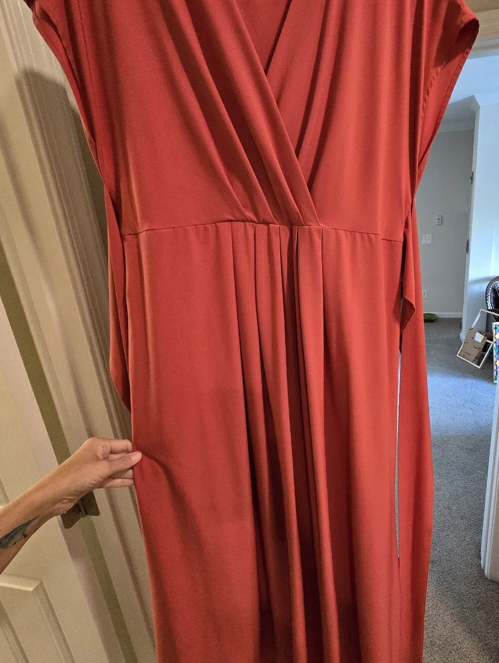 HALARA Coral V-Neck Maxi Dress - Picture 6 of 6